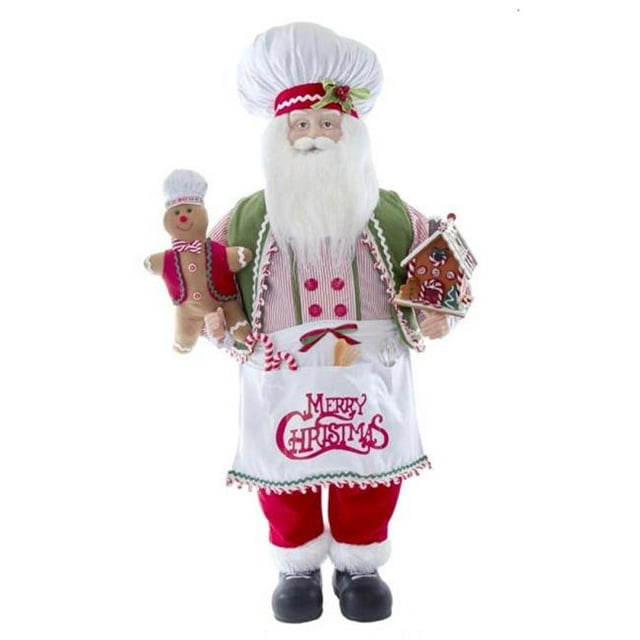 Kurt S. Adler D3902 40 Po. Noël Chef Père Noël avec Pain d'Épice