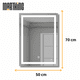 thumbnail image 2 of Espejo con Luz Led Touch 3 Tonos CTT de Pared Marthing Espejo con Luz Led de Pared, Ideal Para Baño, Vestidor, Tocador, Espejo de Baño Rectangular Vertical 52.5x37.5cm con Marco Luz LED, 2 of 10