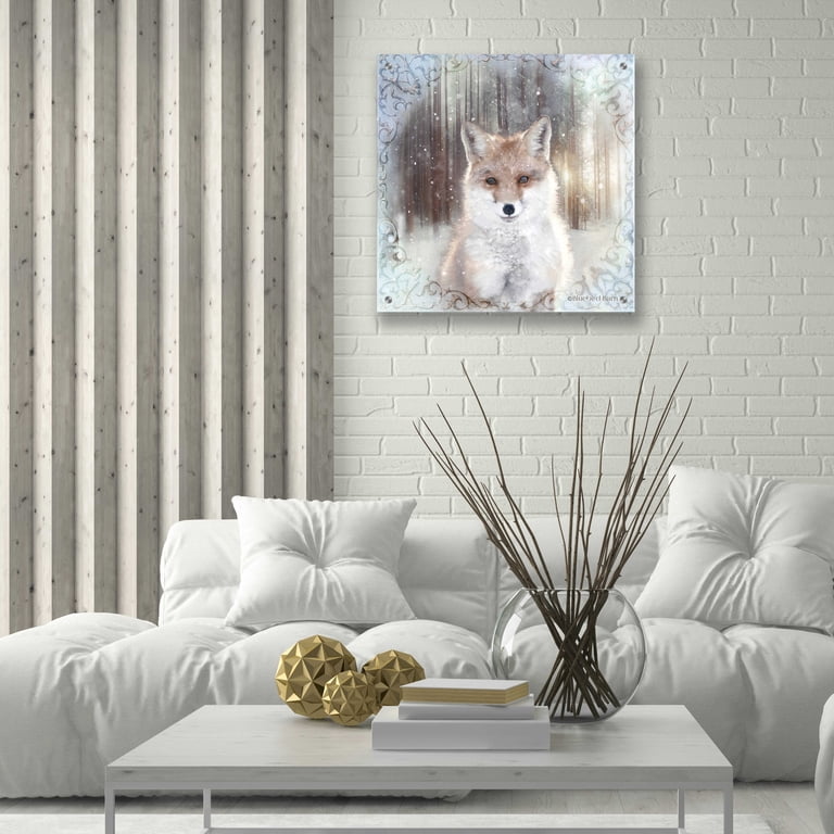 Epic Art 'Enchanted Winter Fox' by Bluebird Barn, Acrylic Glass