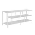 thumbnail image 3 of Evelyn&Zoe Winthrop Rectangular TV Stand with Metal Shelves for TV's up to 60", Matte White, 3 of 8