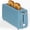 BLUE, variant on 2 Slice Long Slot Toaster, Stainless Steel Toaster with 6 Browning Shade Settings, 10" Extra Long Slot Fits Bagels & Artisan Bread, Defrost & Cancel Functions, Removable Crumb Tray,Blue