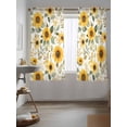 thumbnail image 3 of Sunflower Curtains 63 Inch Length, Sheer Curtains for Bedroom Living Room Window Farmhouse Spring Summer Botanical Rod Pocket Voile Drapes Kitchen Curtains Small Half Window 42"x63" 2 Panels, 3 of 6