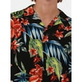 thumbnail image 4 of No Boundaries Printed Rayon Button Up Resort Shirt with Short Sleeves, Men's & Big Men's, 4 of 5