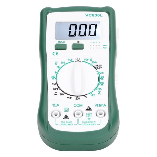 Multimètre Numérique, Grand Gamme de Mesure Finition Soignée Testeur de Voltmètre Multifonction avec Stylo de Test pour Détection Électrique