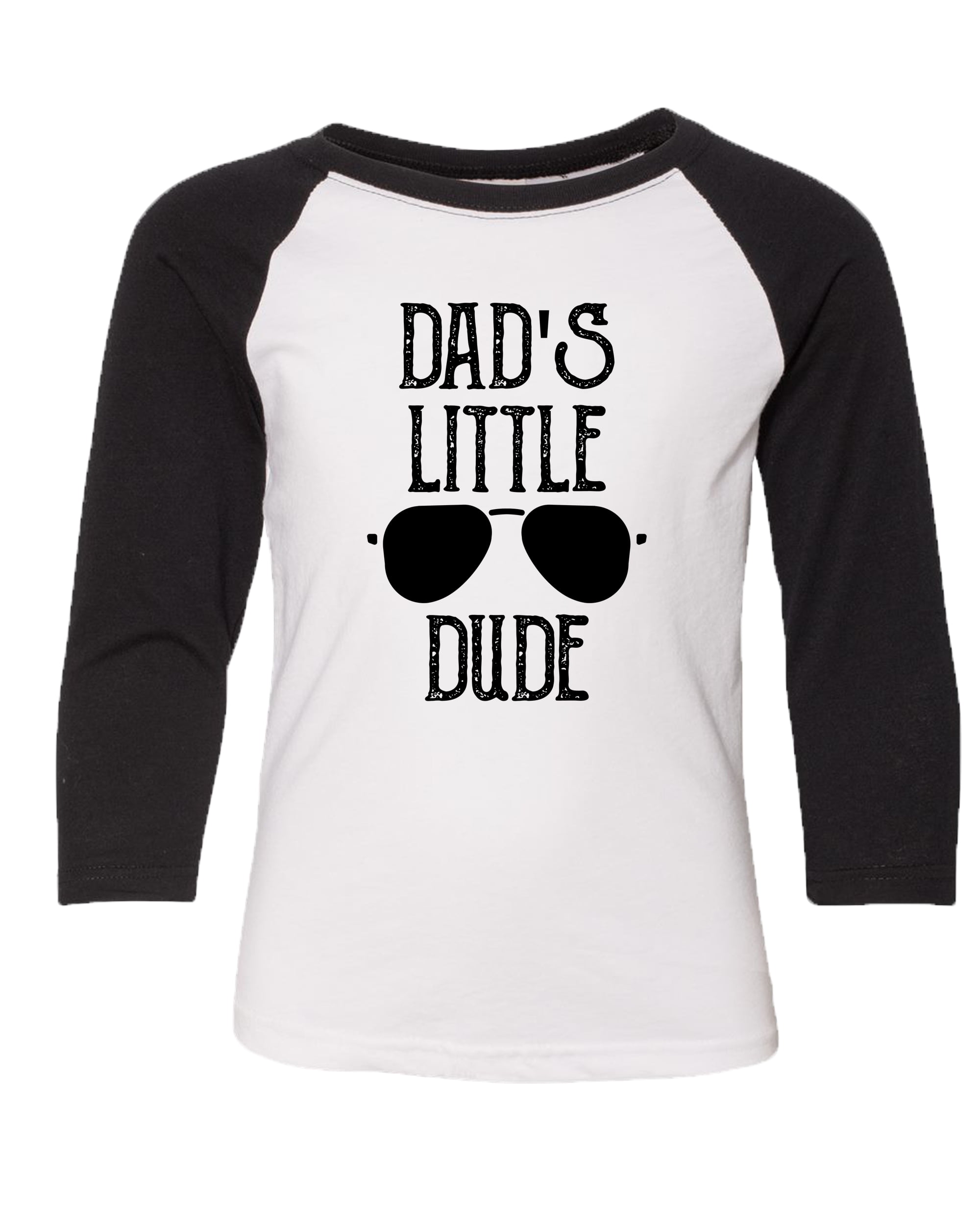 Trenz Shirt Company Father's Day Dad's Little Dude Youth Baseball Tee Black - Zdjęcie 7 z 21