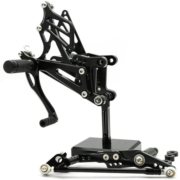 FXCNC CNC 07-08 R1 Billet Motorcycle Rearset Foot Pegs Rear Set Footrests Fully Adjustable Foot Boards Compatible with YZF R1 2007 2008