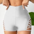 thumbnail image 5 of YHAJDS Swim Shorts Women Solid Color 3 Inseam Side Cut Out Leisure Swim Bottoms, 5 of 5