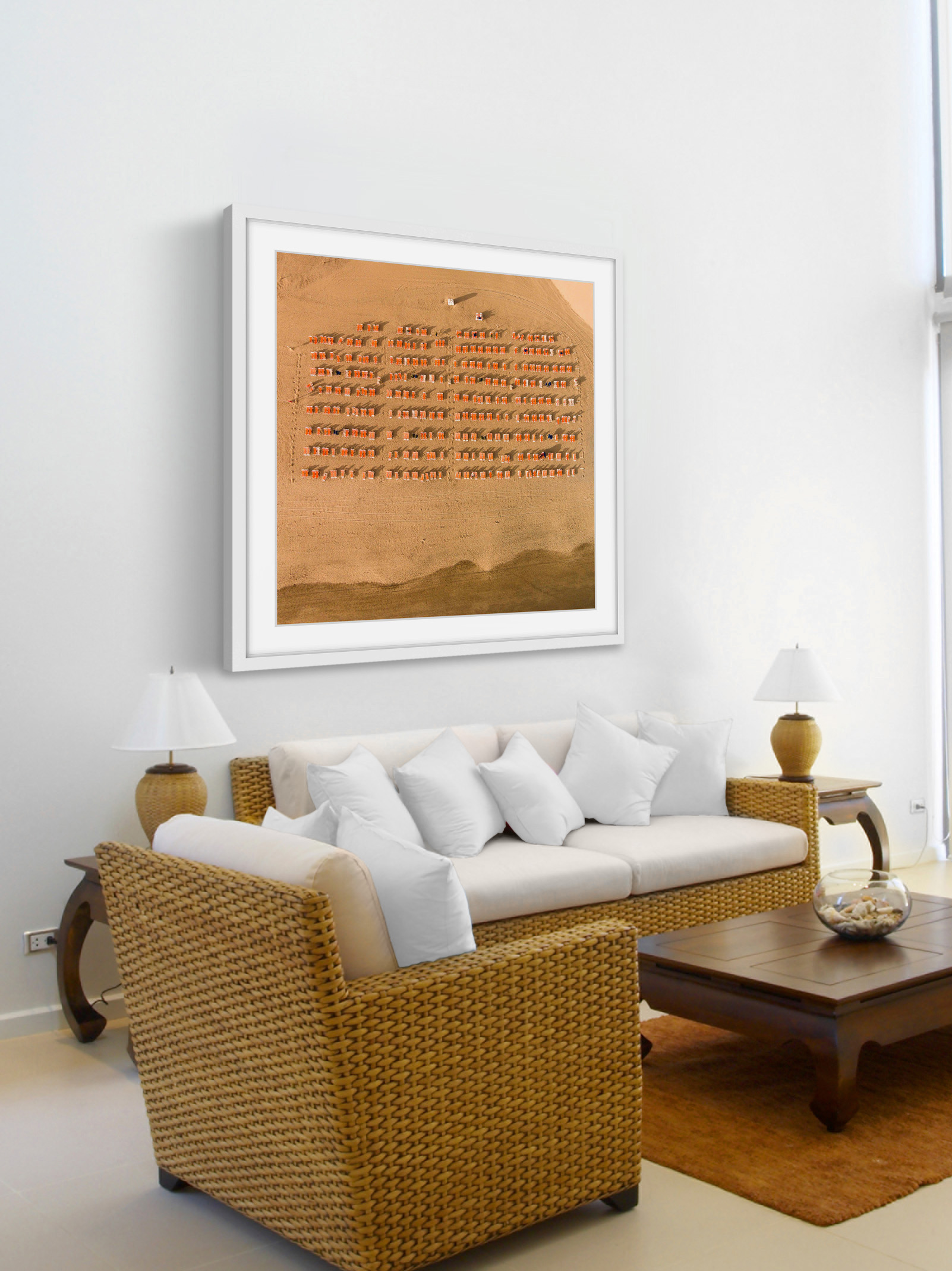 "Waiting for People" Framed Painting Print