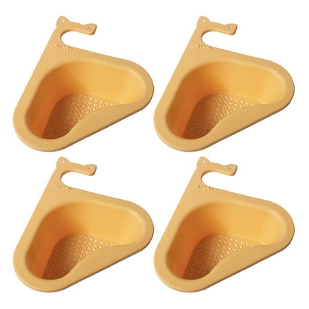 

4pcs Kitchen Sink Drain Baskets Triangular Drain Racks Drain Filter Baskets