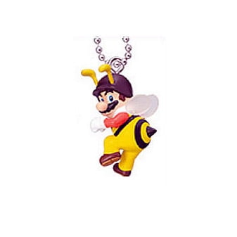 Super Mario Figure Keychain - Super Mario Galaxy 2 Keychain Figure - Bee Mario
