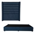thumbnail image 1 of Box Base Cama King Size + Cabecera Polar Azul, 1 of 8