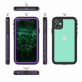 thumbnail image 6 of Dteck Full Body 360 Protective Shockproof Dirtproof Sandproof IP68 With Build in Screen Protector Phone Case, For iPhone 11 Pro Max (6.5 inch), purple, 6 of 7
