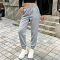 thumbnail image 2 of Enridrech Sweatpants for Girls Elastic Waisted Joggers Fall Winter Casual Soft Slim Leg Jogger with Pockets, 2 of 5