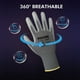 thumbnail image 3 of Dulfine Guantes De Trabajo De Seguridad Para Hombre, Talla Grande, Color Gris, 60 Pares, Con Revestimiento Fino De Poliuretano, Para Tareas Generales Ligeras A Medianas, 3 of 5