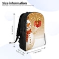 thumbnail image 6 of Ratiio Christmas Snowman Gift Print Backpack with Padded 15-inch Laptop Sleeve- Spacious and Durable Daypack for Work and Travel, 6 of 6