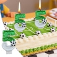 thumbnail image 2 of Partheme Soccer Number Candles 0-9 Glitter Green Football Birthday Candles,Sports Themed Cake Topper for Game Day Birthday Party Celebration.Soccer Mom Gift and Patriotic Sports Party Essential, F, 2 of 6