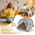 thumbnail image 7 of TELOLY Cat Tents for Indoor Cats,Arched with Tulle Curtain Dog Tent,14.17"*14.17"*14.57" Stable Placement Cat Houses for Outdoor Cats,Dark Gray,S, 7 of 7