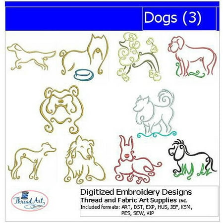 - Threadart Machine Embroidery Designs Dogs(3) CD