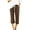 Brown, variant on yunLCZ Women's Straight Leg Pants High Wa Womens Daily Elastic Waist Pockets Straight Solid Color Casual Pants Loose 3/4 Trousers