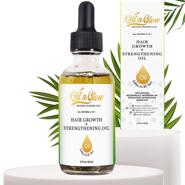 Suero natural 9 en 1 para el crecimiento del cabello y aceite fortalecedor - Aceite de romero para el crecimiento del cabello Aceite de ricino Aceite de jojoba, coco y semilla de uva - Hoja de menta p