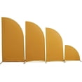thumbnail image 2 of BalsaCircle 4 Gold Fitted Spandex Matter Half Moon Wedding Arch Backdrop Stand Covers Set Party Events Decorations, 2 of 8
