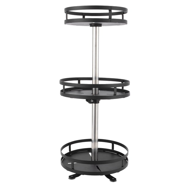 3 Tier 360 Degree Rotatable Spice Rack Kitchen Cabinet Organizer Shelf for Jars Cans Bottles
