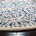 thumbnail image 3 of Safavieh Cambridge Collection CAM123G Handmade Moroccan Premium Wool Area Rug, 8' x 8' Round, Navy Blue / Ivory, 3 of 4