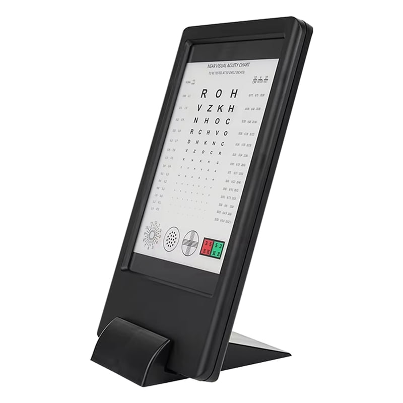 Eye Test Chart Rechargeable 30cm Near Vision Tester Chart AC Adapter ...