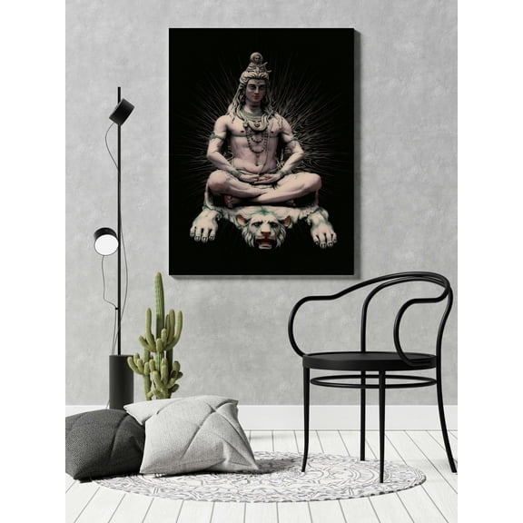 Rivaaz Craft Shiva Wall Painting for Wall Decoration Canvas Wall Painting for Home Decor, Living Room, Bedroom, Office Hotel (22x34 inch CH-SV1)