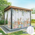 thumbnail image 6 of Outdoor Curtains for Patio Waterproof, Spring Easter Outdoor Privacy Panels Grommet, Rabbit Eggs Eucalyptus Leaf Floral Butterfly Blackout Outside Curtains for Porch/Cabana 54"x84", 2 Panels, 6 of 8