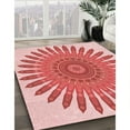 thumbnail image 3 of Ahgly Company Tapis Rectangulaire d'Intérieur Lavable en Machine Rose Transitionnel, 5 Pieds x 8 Pieds, 3 of 7