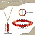 thumbnail image 3 of Collar de cristal de cornalina LANNMXG para hombres y mujeres, 3 of 5