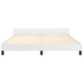 thumbnail image 6 of vidaXL White Faux Leather Upholstered Queen Bed Frame with Slats No Box Spring Needed, 6 of 12