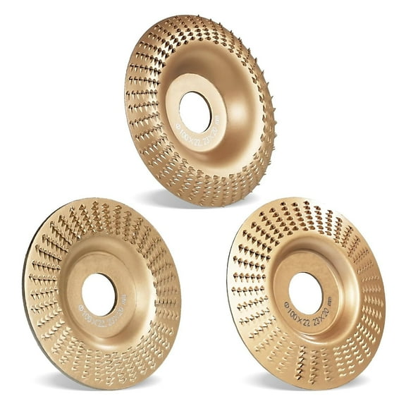 3pcs Sanding Disc Wood, Rasp Disc (Diameter 100mm X 16mm), Wood Carbide Grinding Wheel, Grinding Wheel, Carving Tools, Angle Grinder, Angle Grinder, Sanding Wheel