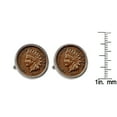 thumbnail image 2 of Smithsonian Institution Indian Penny Silvertone Bezel Coin Cuff Links, 2 of 4