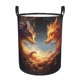 thumbnail image 1 of Fotbe Red And Gray Flame Fox Cesto de Ropa con Asas, Cesto Impermeable de Gran Capacidad, Bolsa de Lavado para Dormitorio, Cesto de Ropa con Ruedas y Asas-Medium, 1 of 6