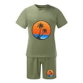thumbnail image 2 of Vedolay Short Outfits Men's Mesh T Shirts and Shorts Set Summer Outfits 2 Piece Tee Workout Set,Khaki XL, 2 of 3