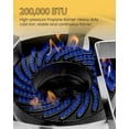 thumbnail image 3 of 200,000/BTU Stainless Steel Single Burner Propane Stove,Heavy Duty Outdoor Propane Burner Gas Stove Cooker,High-Pressure Outdoor Burner for Cooking for Turkey Fryer,Crawfish Boil,Home Brewing, 3 of 7