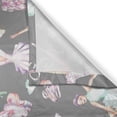 thumbnail image 3 of Kids Girls Curtains 2 Panels Set, Ballerinas Dancing Among Puppet Unicorns Flying Butterflies on a Grey Backround, Window Drapes for Living Room Bedroom, 55W X 39L Inches, Multicolor, by Ambesonne, 3 of 3