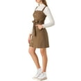 thumbnail image 5 of INSPIRE CHIC Women's Adjustable Strap A-Line Jeans Denim Spring Summer Dress M Brown, 5 of 8