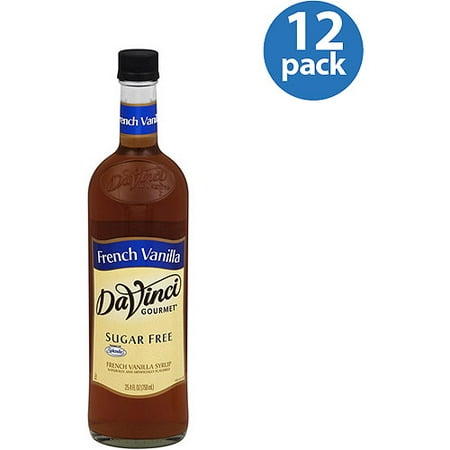 DaVinci Gourmet Sugar Free French Vanilla Classic Syrup, 25.4 fl oz, (Pack of 12)