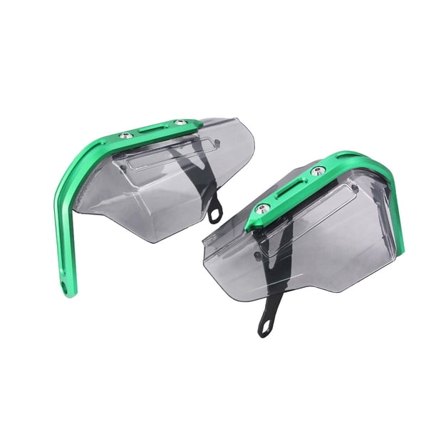 2 protectores de manos para motocicleta, accesorios de ciclismo, deflectores de viento para manillar de motocicleta. Marrón y verde
