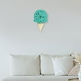 thumbnail image 3 of Wall Clock, Wall Decorative Clock, Household, Simple, Ice Cream Shaped, Bedroom Clock Hanging Clock for Kids Wall Home Decor Green, 3 of 6