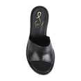 thumbnail image 2 of Sam Edelman Aida Black Rounded Open Toe Slip On Block Heel Leather Dress Mules (Black, 6), 2 of 5