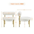thumbnail image 7 of Topeakmart Modern Boucle Accent Chair with Gold Metal Legs for Living Room, White, 7 of 7