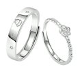 thumbnail image 1 of Set of 2 Purple  Adjustable Open Rings Engagement Rings Y2K Adjustable Rings Alloy Material Aesthetic Jewelry FGS, 1 of 7