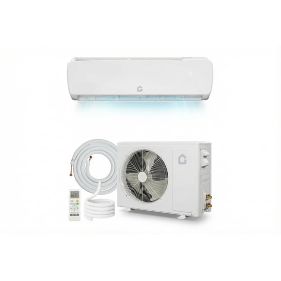 Efficient Cooling & Heating – 9000 BTU Mini Split Wall-Mounted Air Conditioner & Heat Pump – 19 SEER2, Inverter, Ductless, 208-230V – DIY Install, Quiet Operation, Cools/Heats Up to 450 Sq.ft