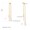 thumbnail image 7 of Aobei Pearl Simulated Pearl Drop Dangle Long Earrings 18K Gold Plated Adjustable Chain Humble Chic Earrings for Women, 7 of 7