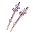 thumbnail image 5 of Anvazise 2Pcs Fashion Butterfly Hair Pin Fringe Hairclip Women Rhinestone Jewelry Gift White, 5 of 9