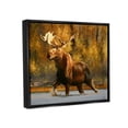 thumbnail image 3 of Stupell Industries Moose Stepping River Foliage Animals & Insects Photography Black Floater Framed Art Print Wall Art, 31 x 25, 3 of 9